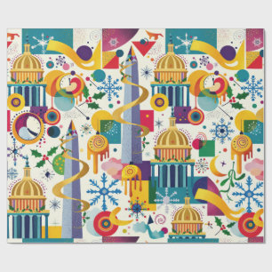 Reis door de VS, Allegorie van Washington D.C. Cadeaupapier
