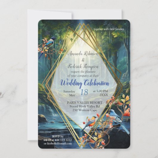 Reis door de waterrijke landschappen van onze were kaart (Voorkant)