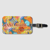 Reis door de wereld Abstracte keizerlijke naam Bagagelabel (Voorkant (horizontaal))