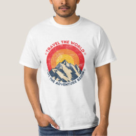 reis door de wereld laat het avontuur beginnen rei t-shirt