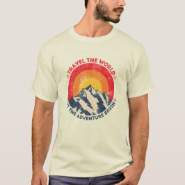 reis door de wereld laat het avontuur beginnen rei t-shirt