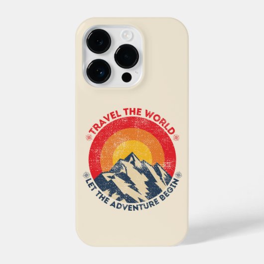 reis door de wereld , laat het avontuur op reis ga iPhone hoesje (Achterkant)