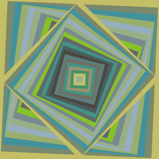 Reis door een Trippy Green Garden Kussen