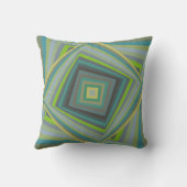 Reis door een Trippy Green Garden Kussen (Achterkant)