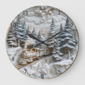 Reis door een winter wonderland. grote klok (Voorkant)