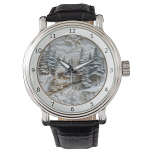 Reis door een winter wonderland. horloge