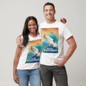 Reis door het heelal ruimte kunst. t-shirt (Unisex)