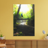 Reis door het magische bos canvas afdruk (Insitu (Woonkamer))