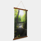 Reis door het magische bos hangend wandkleed (Gebogen)