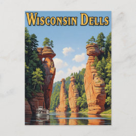 Reis door het oude Wisconsin Dells Briefkaart