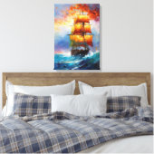 "Reis door turbulentie" Canvas Afdruk (Insitu (Slaapkamer))