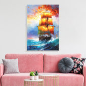 "Reis door turbulentie" Canvas Afdruk (Insitu (Woonkamer))