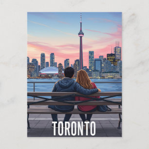 Reis door Vintage Romantisch Toronto Canada Briefkaart