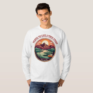Reis echt verhaal T-shirt - geen nep reizen badge