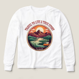 Reis echt verhaal T-shirt - geen nep reizen badge