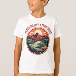 Reis echt verhaal T-shirt - geen nep reizen badge