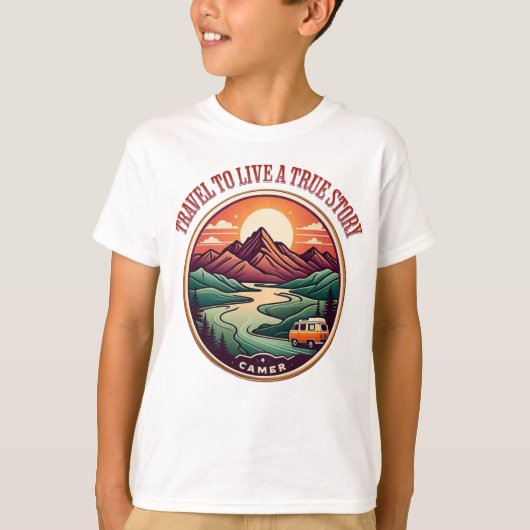 Reis echt verhaal T-shirt - geen nep reizen badge (Voorkant)