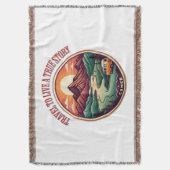 Reis echt verhaal T-shirt - geen nep reizen badge Deken (Voorkant Verticaal)