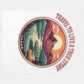 Reis echt verhaal T-shirt - geen nep reizen badge Fleece Deken (Voorkant (Horizontaal))