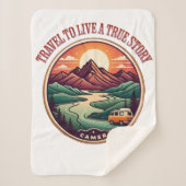 Reis echt verhaal T-shirt - geen nep reizen badge Sherpa Deken (Voorkant)