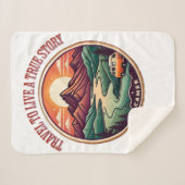 Reis echt verhaal T-shirt - geen nep reizen badge Sherpa Deken (Voorkant (horizontaal))