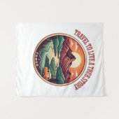 Reis echt verhaal T-shirt - geen nep reizen badge Wandkleed (Voorkant (horizontaal))