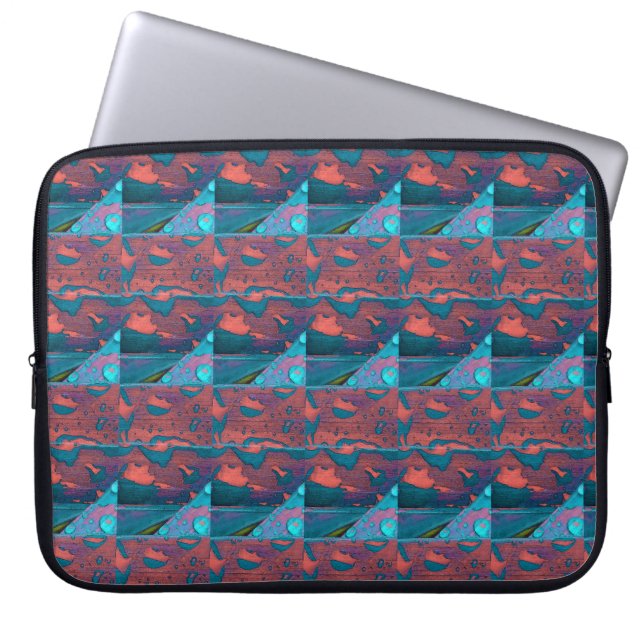 Reis, een Abstract patroon Laptop Sleeve (Voorkant)