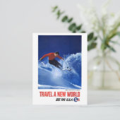 Reis een Nieuwe Wereld - Zie de VS. Briefkaart (Staand voorkant)