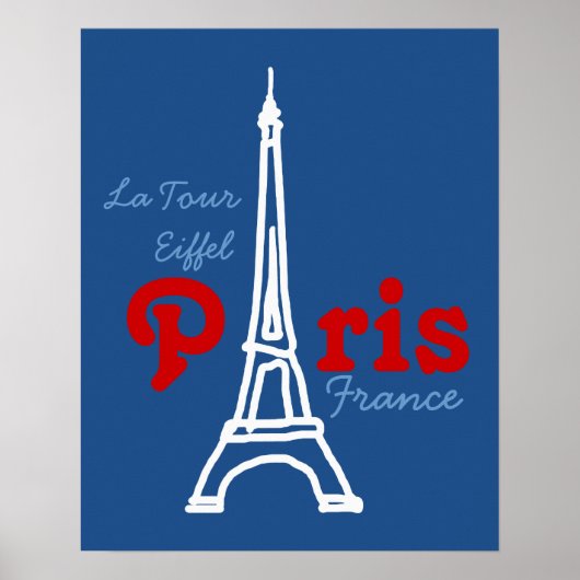 Reis Eiffel Tower Paris Poster (Voorkant)