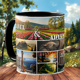 Reis- en Avontuur Vakantie Foto Collage Koffiemok