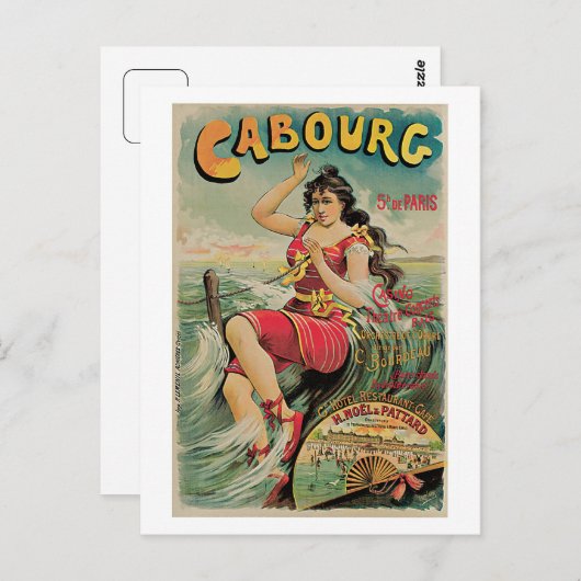 Reis en reis van  Cabourg (Calvados, Normandië) Briefkaart (Voorkant / Achterkant)