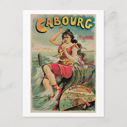 Reis en reis van  Cabourg (Calvados, Normandië) Briefkaart (Voorkant)