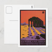 Reis en reis van  Syrië (Palmyra) en Libanon Briefkaart (Voorkant / Achterkant)