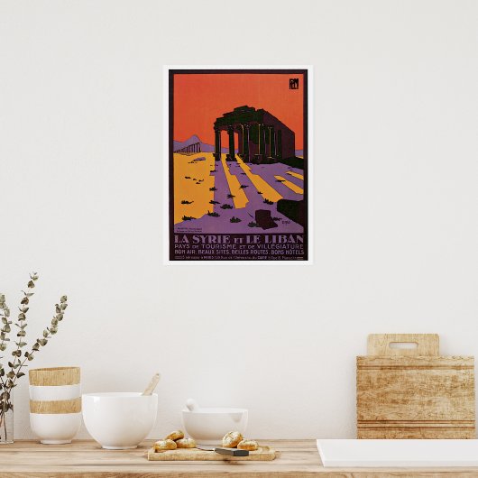 Reis en reis van  Syrië (Palmyra) en Libanon Poster (Keuken)