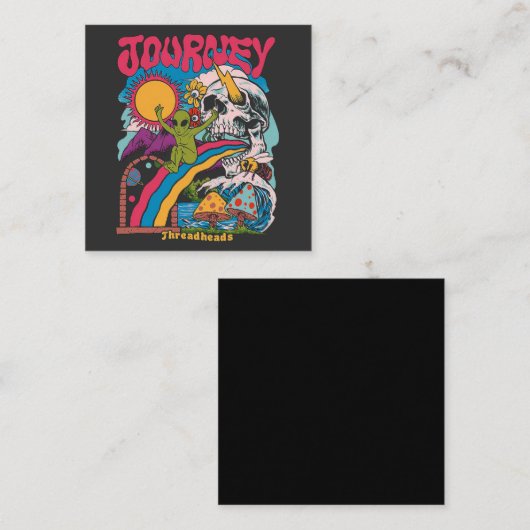 Reis, esthetische schedel, paddenstoel informatiekaartje (Voorkant / Achterkant)