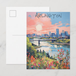 Reis Esthetische Stad Arlington Dallas Texas Briefkaart