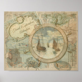 Reis, exploratie en avontuur poster