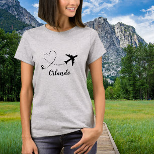 Reis Familie Vakantie Vliegtuig & Aangepaste Locat T-shirt