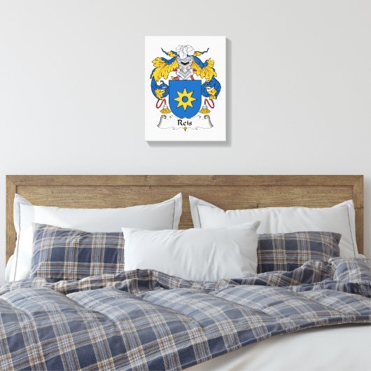 Reis Family Crest Canvas Afdruk (Insitu (Slaapkamer))