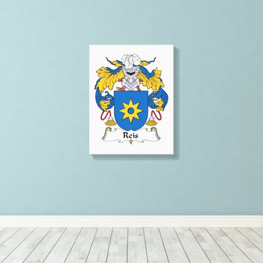 Reis Family Crest Canvas Afdruk (Insitu (Houten vloer))