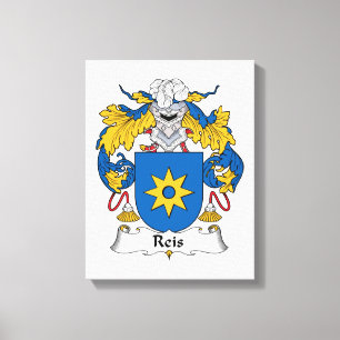 Reis Family Crest Canvas Afdruk