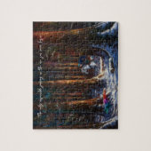 Reis - fantasie bos berg landschap kunst legpuzzel (Verticaal)