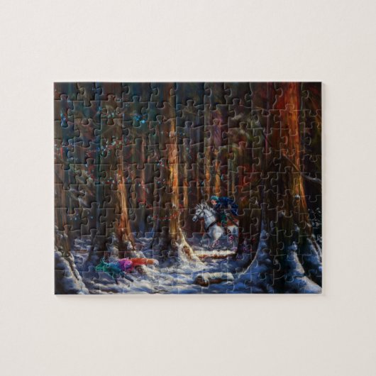 Reis - fantasiebos berg landschapskunst legpuzzel (Horizontaal)