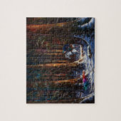 Reis - fantasiebos berg landschapskunst legpuzzel (Verticaal)