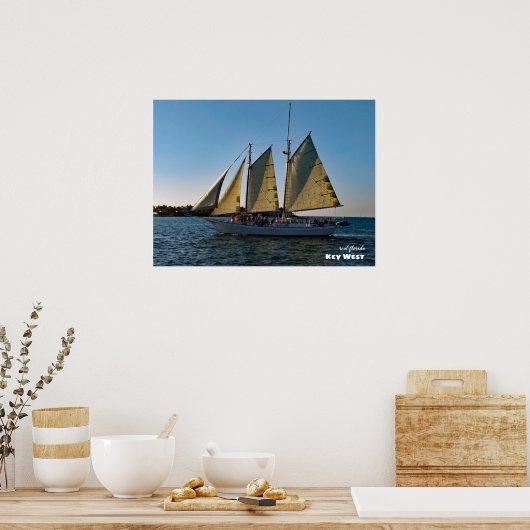 Reis | Florida - Key West Sunset Sailboat Cruise Poster (Keuken)