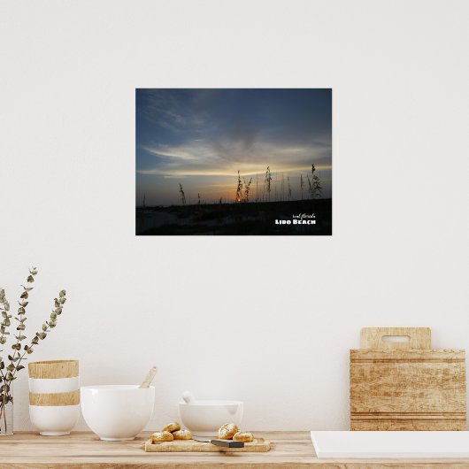 Reis | Florida - Lido Beach Sunset Poster (Keuken)