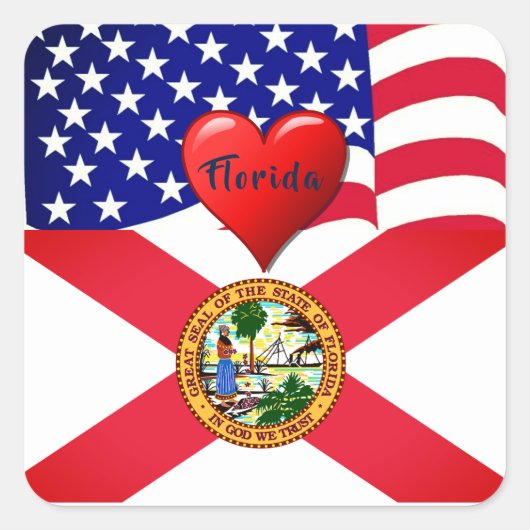 Reis Florida Liefde Sticker (Voorkant)