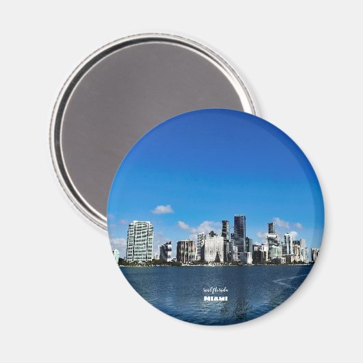 Reis | Florida - Miami Skyline Magneet (Voorkant / Achterkant)