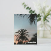 Reis | Florida - Neptune Beach Pink Sunset Palms Briefkaart (Staand voorkant)