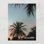 Reis | Florida - Neptune Beach Pink Sunset Palms Briefkaart (Voorkant)